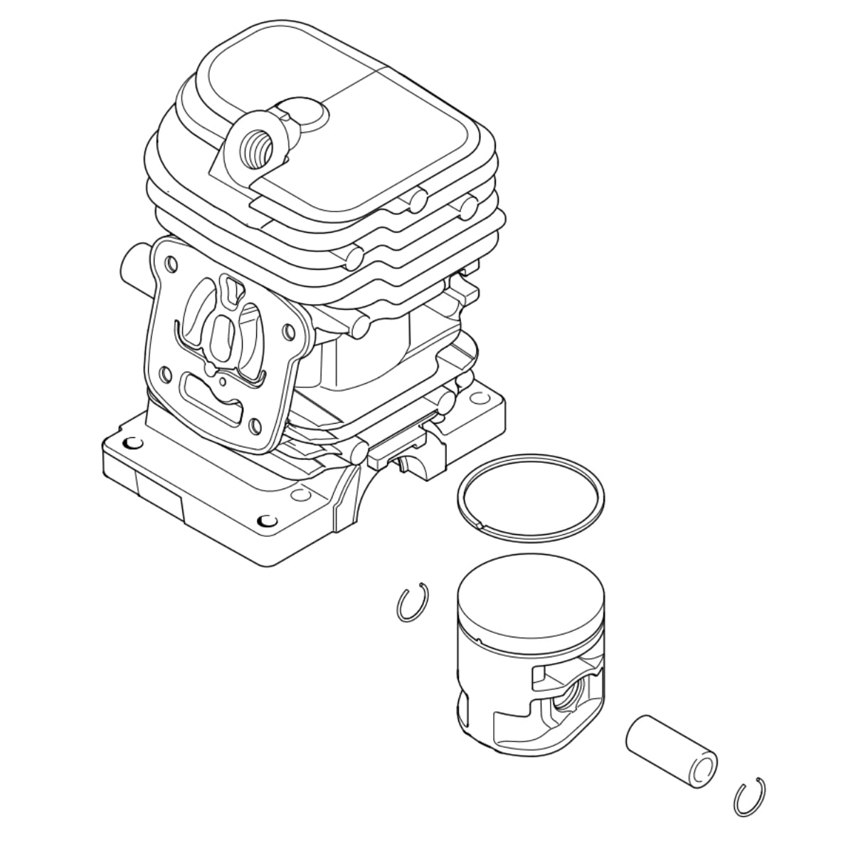 Kit de cilindro y pistón de 37 mm para motosierra Stihl MS170 2-Mix, MS 170 2-Mix, MS170 2Mix, MS 170 2Mix Engine, número de pieza 1130-020-1212 1130-030-2014