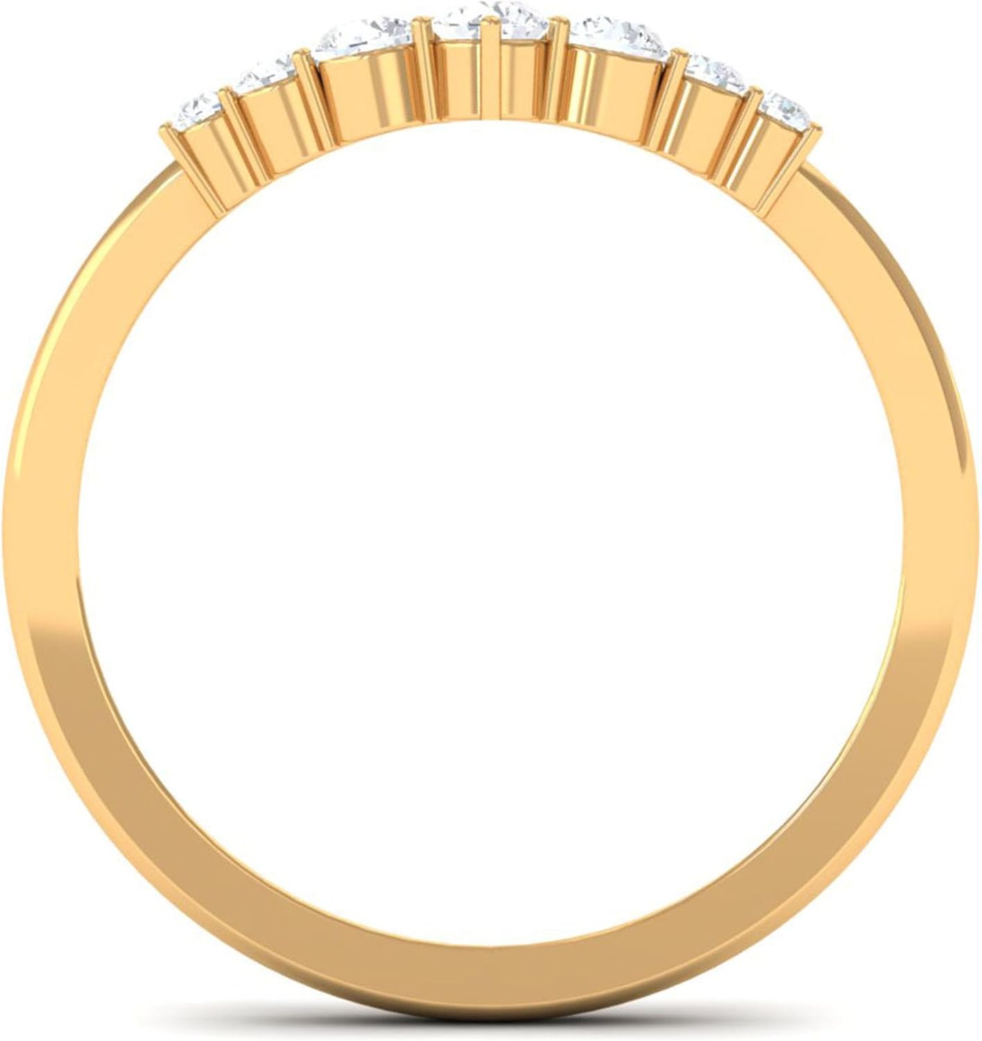 Certified Moissanite Enhancer Ring, D-Vs1 Quality, Moissanite Diamond Stackable Ring - Ready to Gift