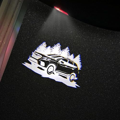 Miniatura 8 de Luces LED con logotipo para puerta de automóvil, proyector de cortesía, luz de bienvenida láser, lámpara de charco, 2 piezas compatible con