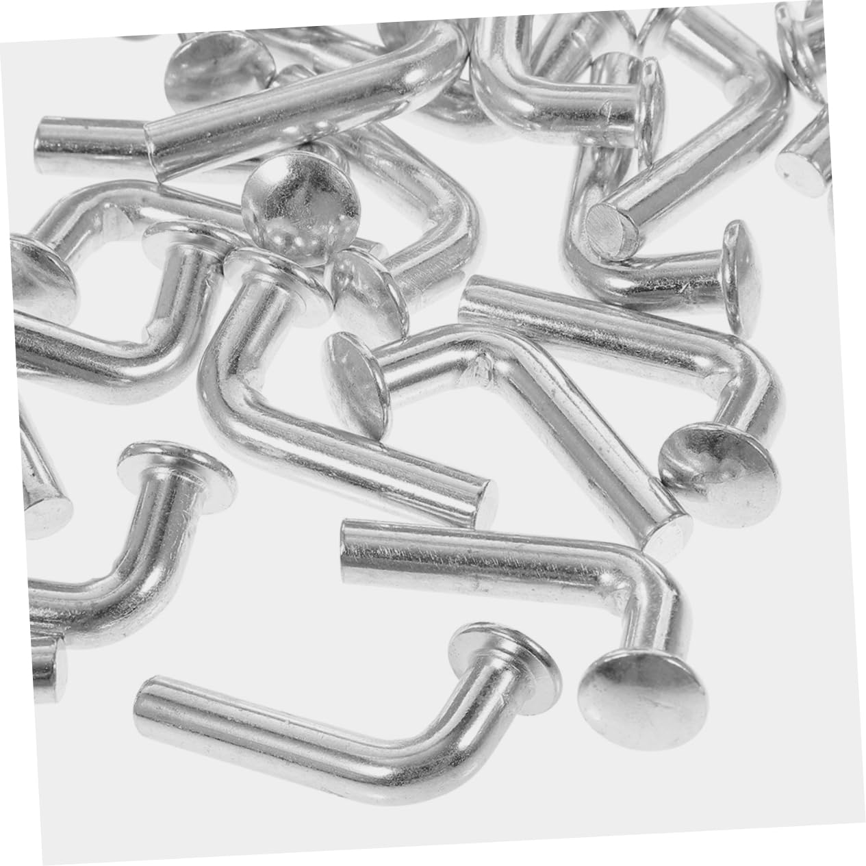 50 Pezzi Perni di Bloccaggio in Acciaio per Scaffali Pallet Rivetto Testa Piatta e Funzione di Bloccaggio Flessibile per Struttura di Stoccaggio Argento