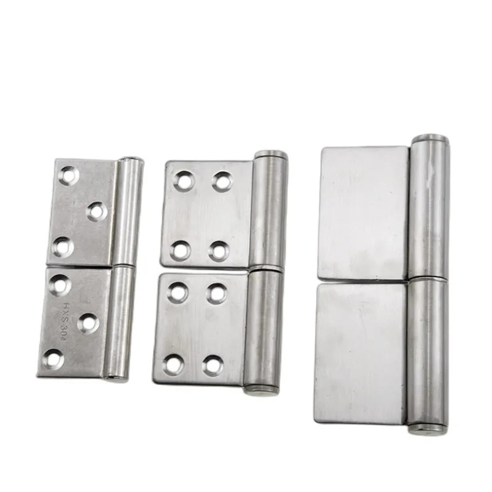Rmwkrmogrf 5 Inch Stainless Steel Flag Shape Detachable Hinge Thickened Blades Load-Bearing Door Hardware Accessories 2Pcs(5 Inch)