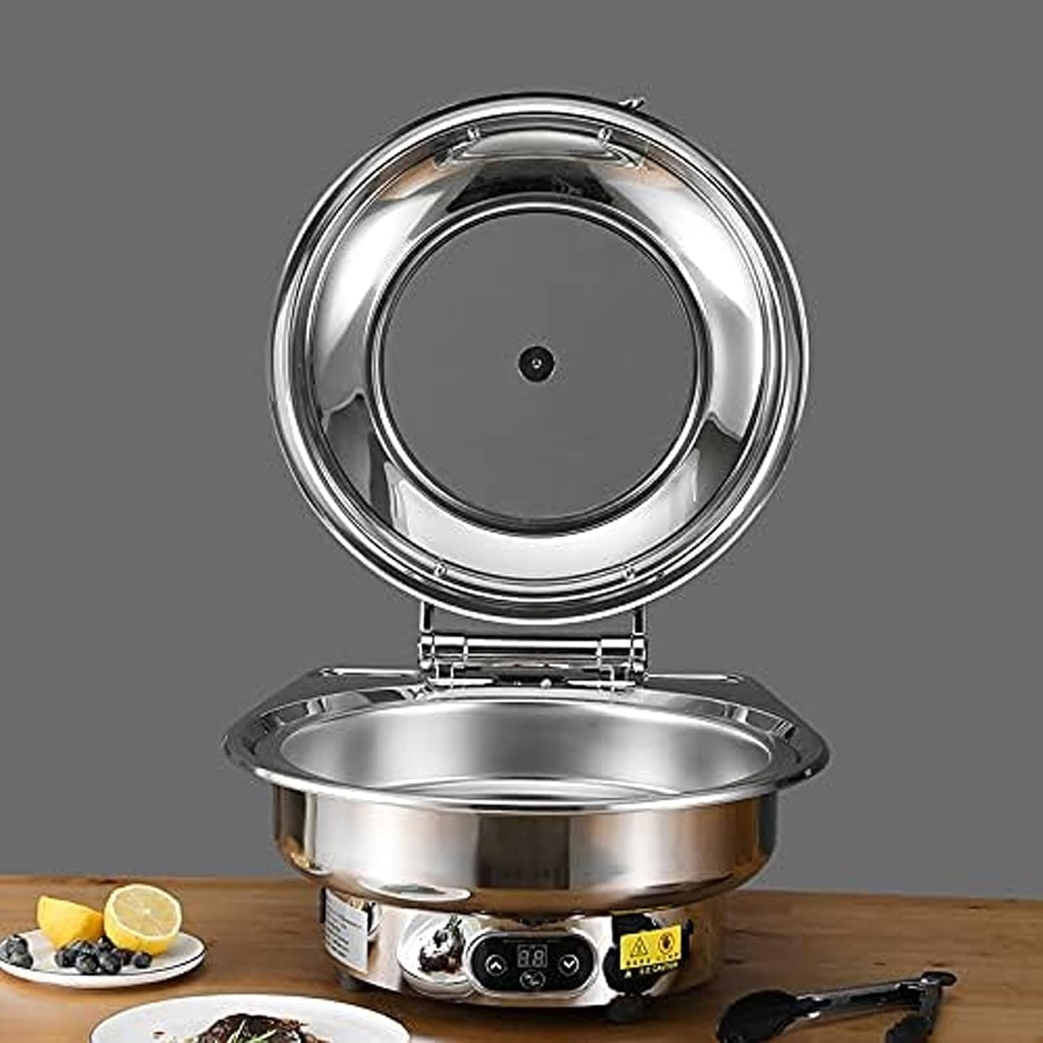 Buffet Stove, Round Stainless Steel Hydraulic Electric Heating Stove, Buffet Stove Hotel Holding Stove, Heating Holding Stove,