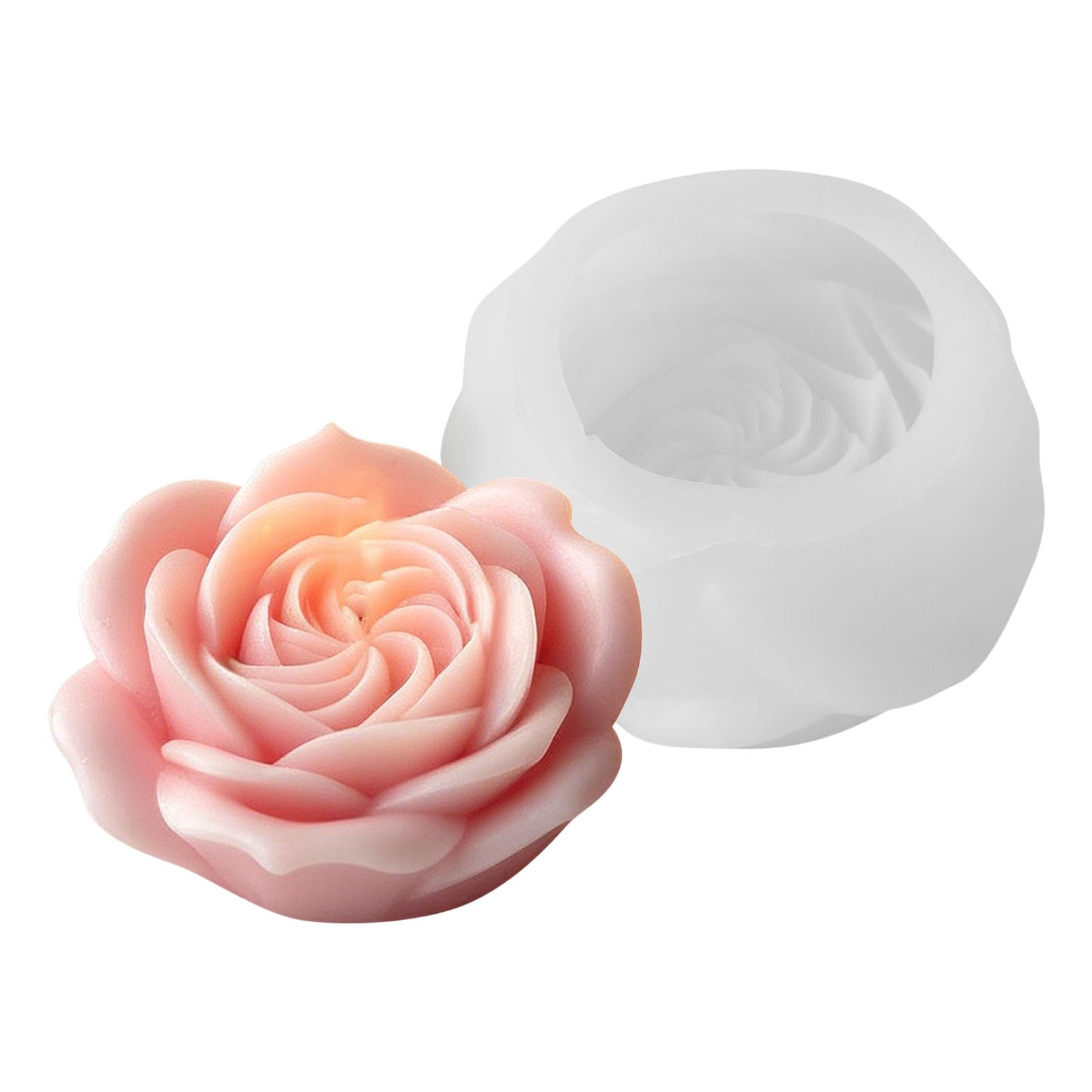 BELOWSYALER 3D Austin Rose Flower Silicone Cake Molds Food Grade Silicone for Resin Casting Soap Chocolate Making Home Decoration Elastomer Baking Cast