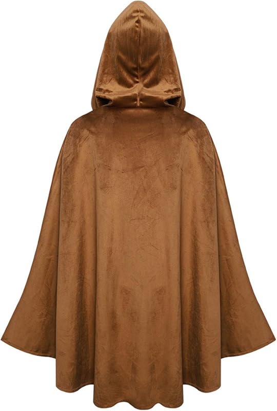 2x Capa con capucha, Capa de bruja, Caballero del norte, Túnica, Capa del diablo con gancho, Poncho con capucha, Capa medieval para