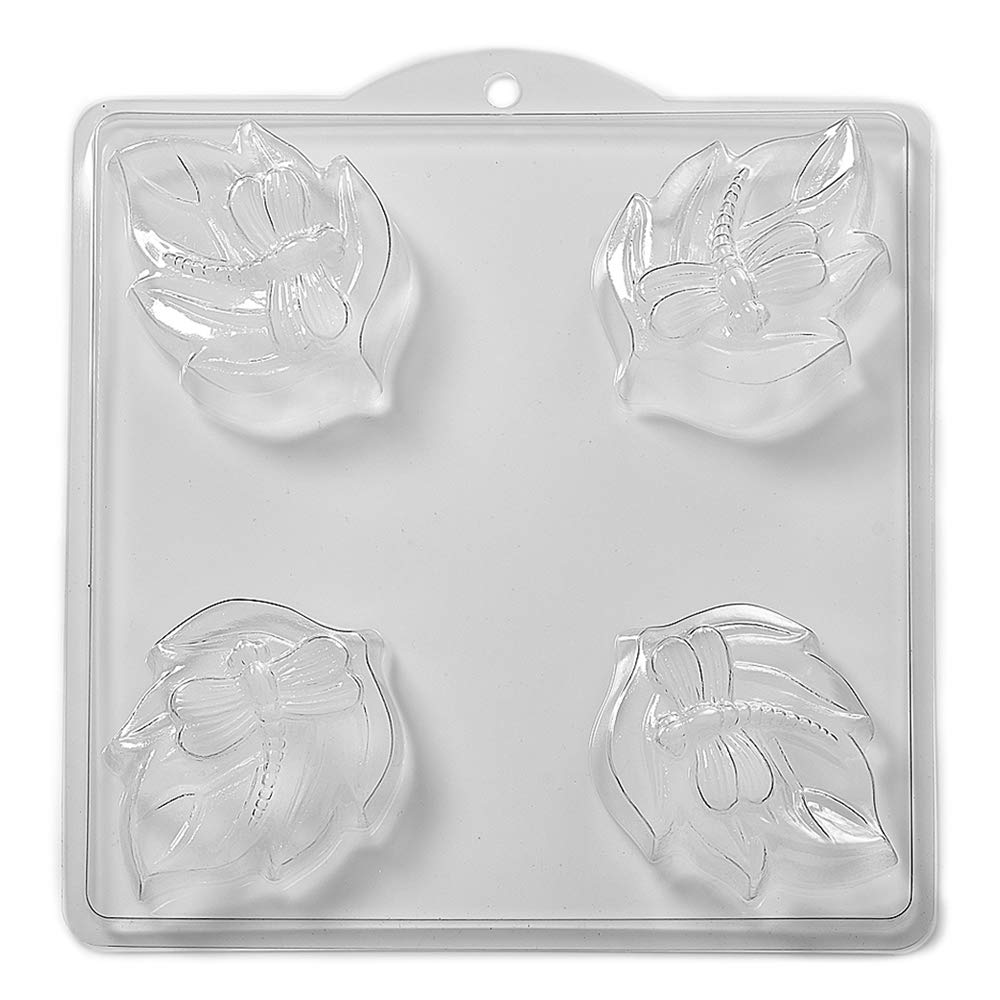 Moule à savon 4 cavités avec empreinte libellule haute précision modèle M28 x 10