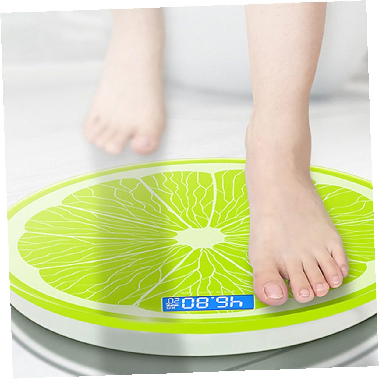 Báscula Digital Corporal 28x28 Cm Electrónica Hogar Función Inteligente de Pesaje y Detección de Temperatura Uso Saludable y Control de Peso Adulto