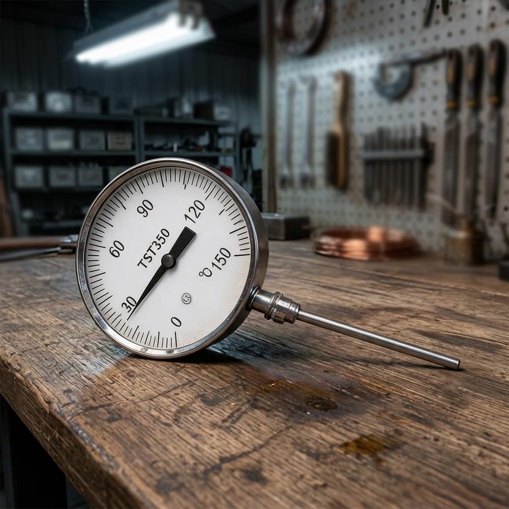 Edelstahl Rohrthermometer 100mm Axial Montage Basis