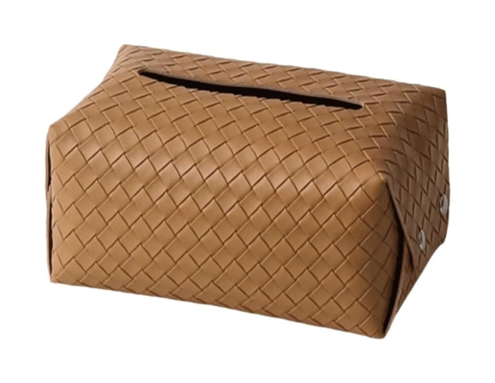 PU leather tissue box Leather Tissue Box Cover with Snap Button, Multicolor