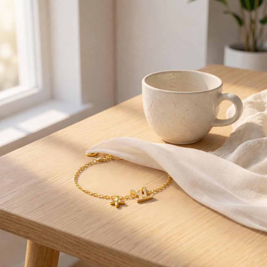 Minimalist Letter Bracelet for Women, Elegant Alphabet Charm Bracelet, Modern Everyday Wrist Jewelry - Image 2