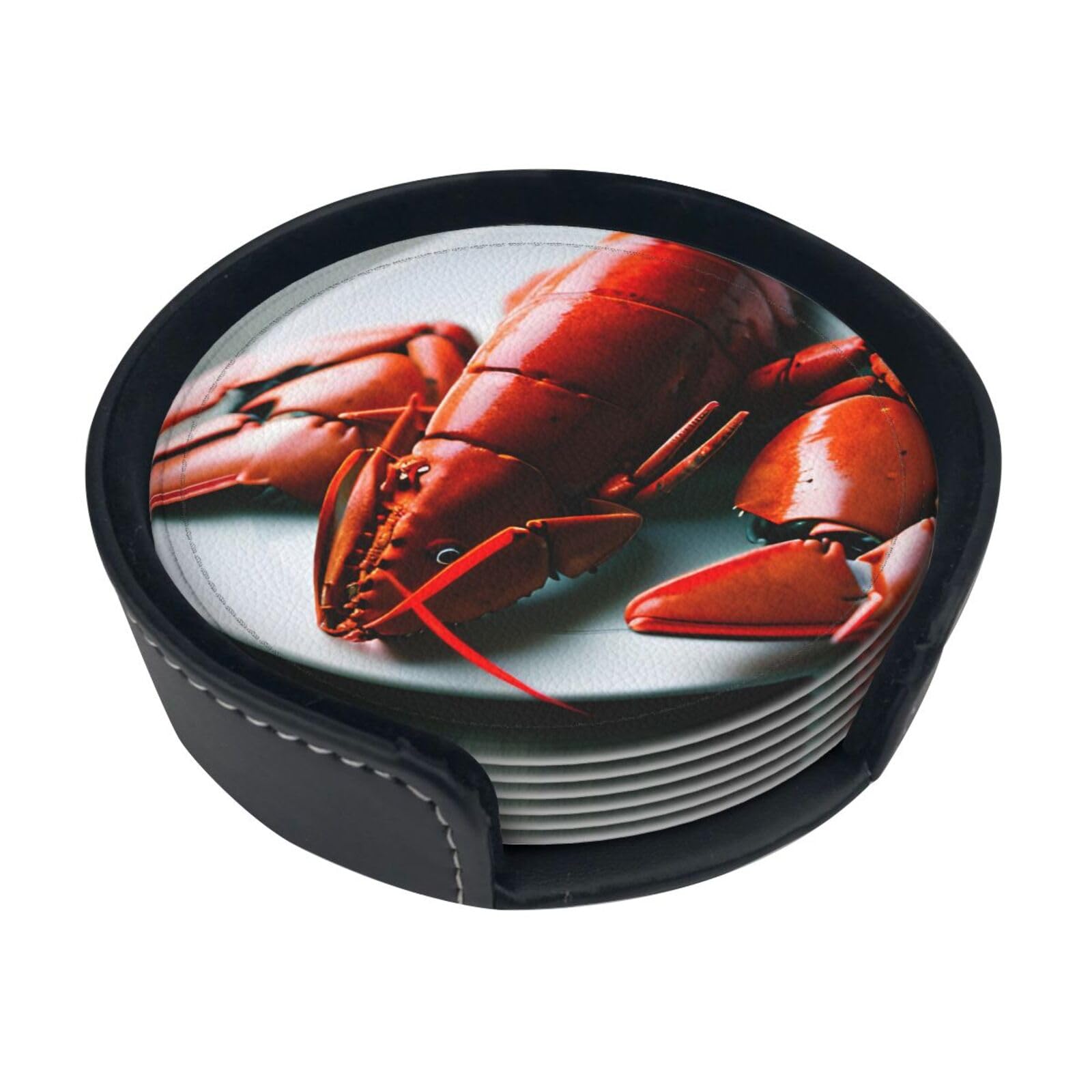 Dessous de verre homard en polyuréthane (lot de 6) pour verres et tasses