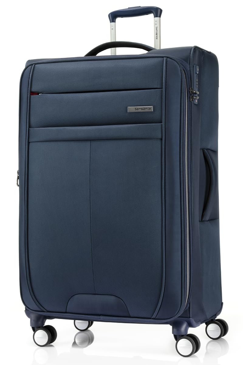 Synch 79 Cms Polyester Softsided Large Navy Blue Check-In Luggage/Trolley Bag With Expandable Zip 8, Double Spinner Wheels-image-49