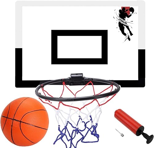 Miniatura 6 de Juego de aro de baloncesto para niños, aro de baloncesto para jugar en interiores, bolas de baloncesto de espuma de repuesto, tablero de plástico