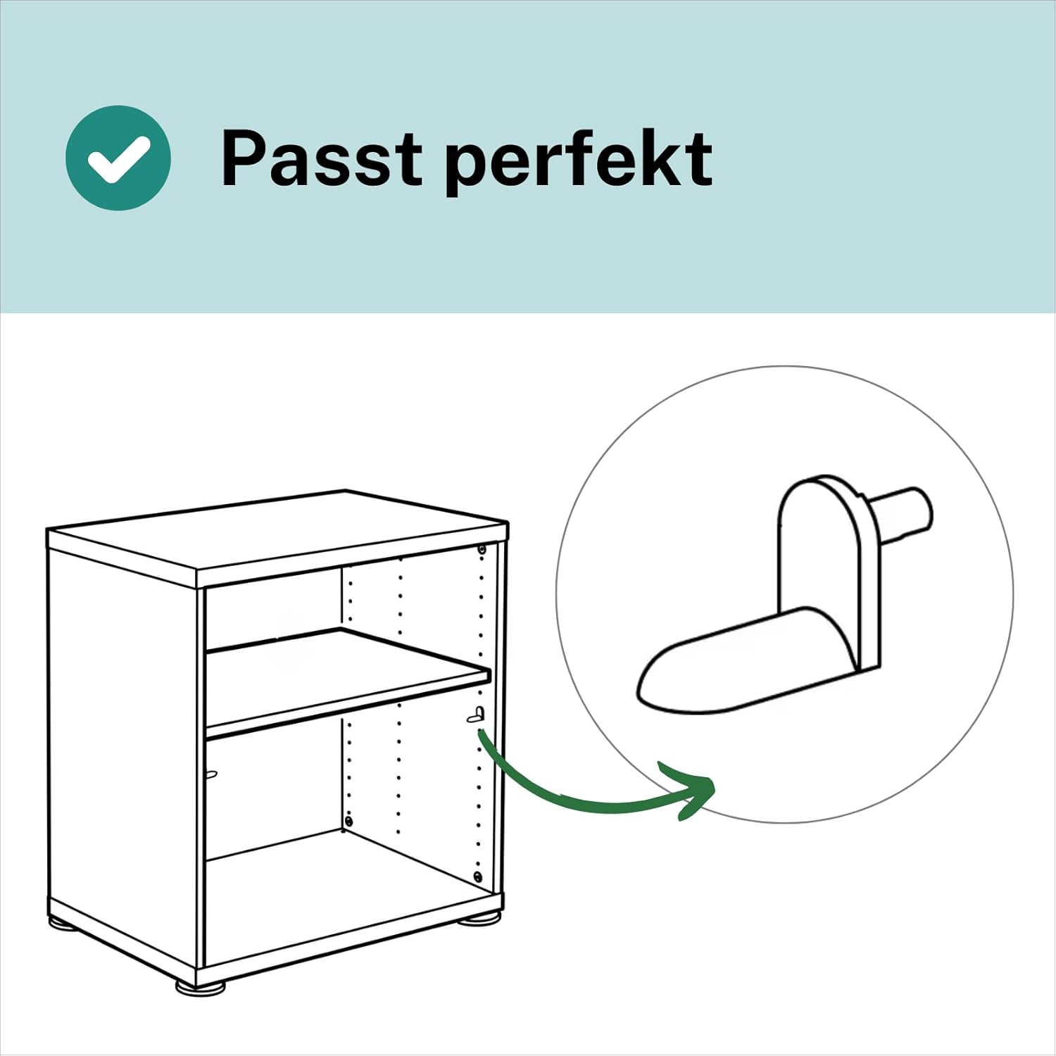 Shelf Support 113301 Suitable as Replacement Part for IKEA Besta Brusali Shelf Support 3 mm (Pack of 8)