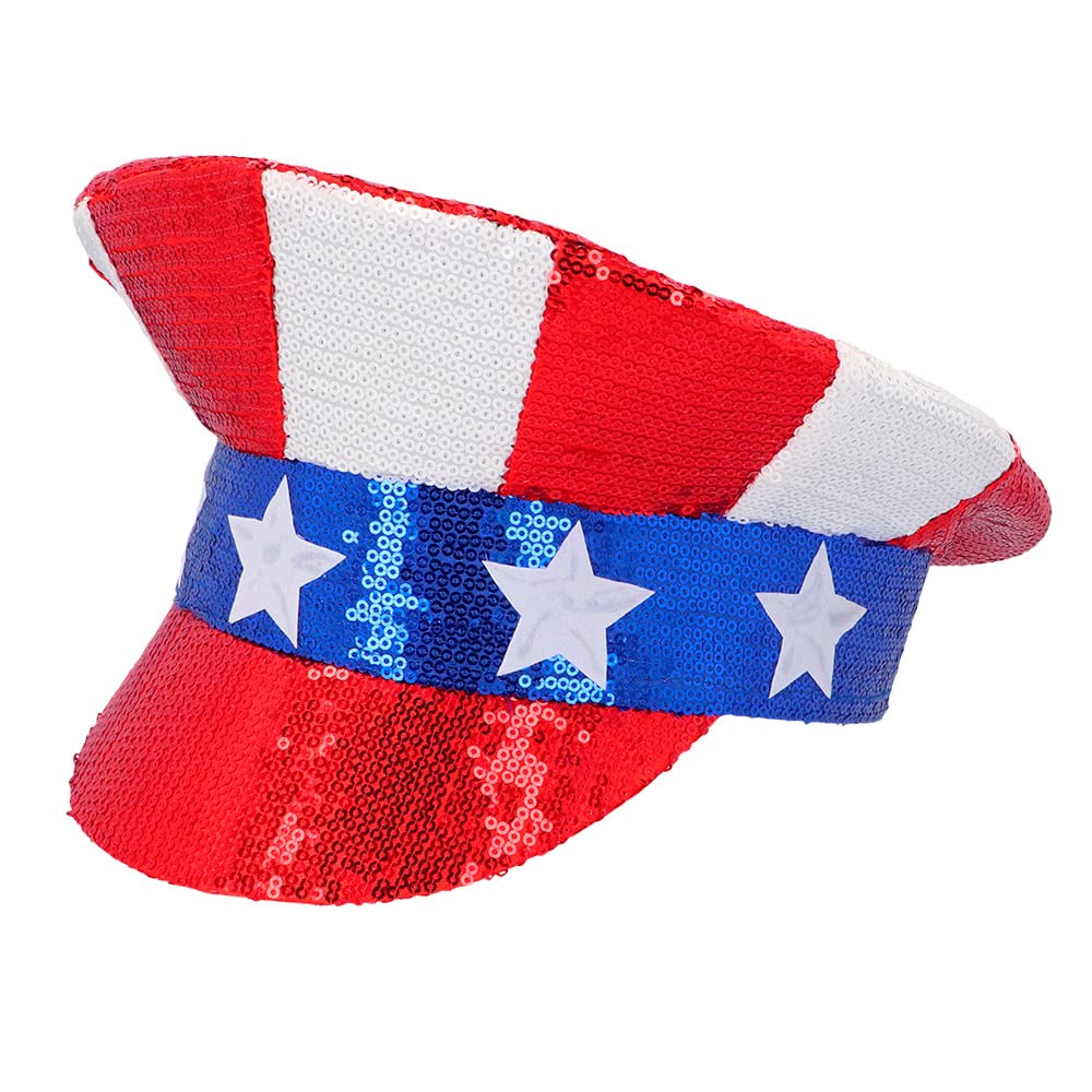 Fascia Per Capelli Patriottica USA Con Stelle E Strisce In Strass - Cerchio Metallico Dorato, Accessorio Per Il 4 Luglio, Independence Day, Memorial Day - 3