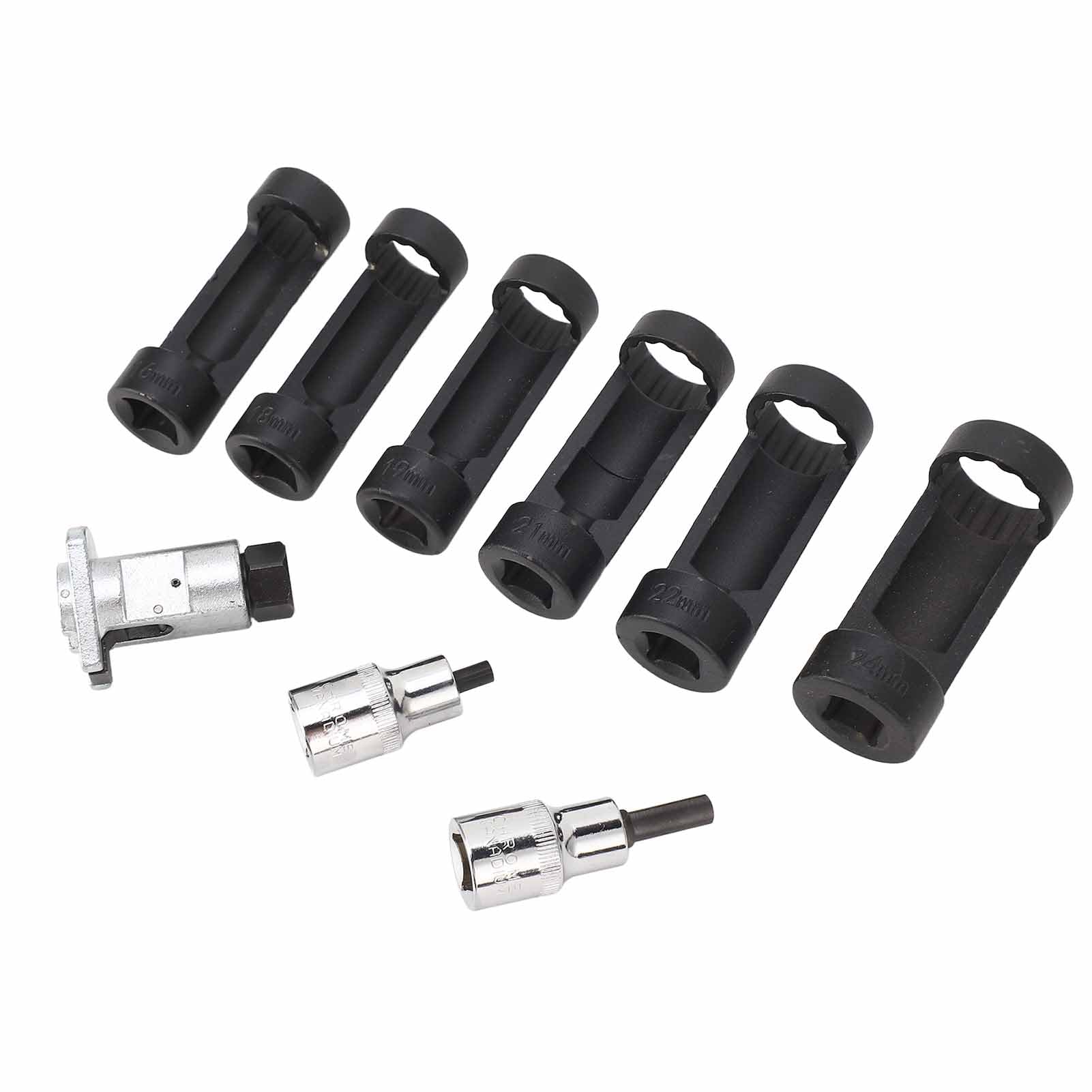 Zestaw nasadek do nakrętek rozpórek 12-punktowych Klanata – 6 szt. 16 mm, 18 mm, 19 mm, 21 mm, 22 mm, 24 mm Uniwersalny zestaw narzędzi motoryzacyjnych do łatwego demontażu