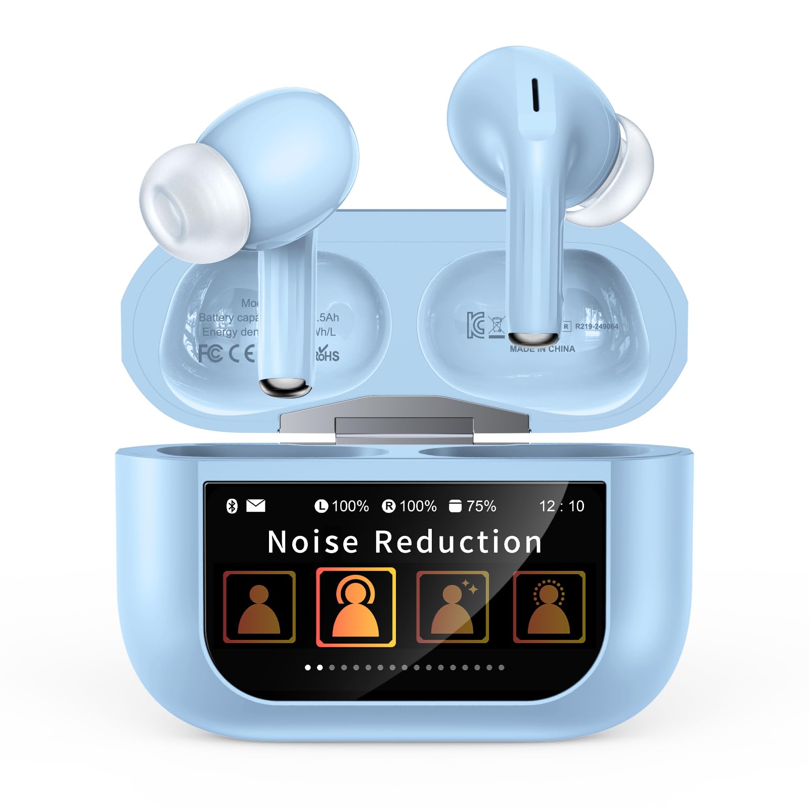 Bucephalus Wireless Earbuds, Bluetooth 5.4 Ear Buds, ENC Noise Cancelling Headphones with 48H Playtime, Bass Stereo Sound, Compatible with iPhone Air/17/16/15/14/Android, Pad