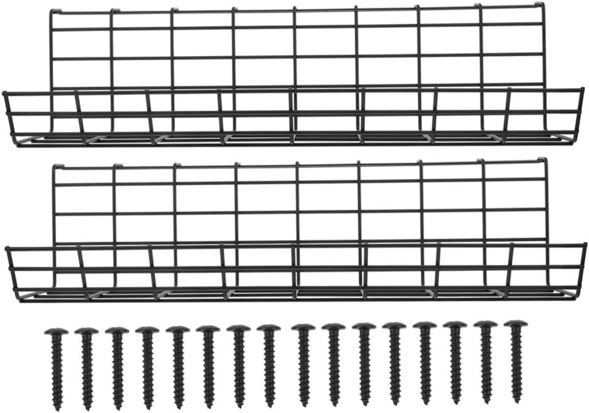 UPKOCH 2pcs Desk Tray Wire Organizer for Efficient Cord Storage Design for Office Installation Tidy Workspace
