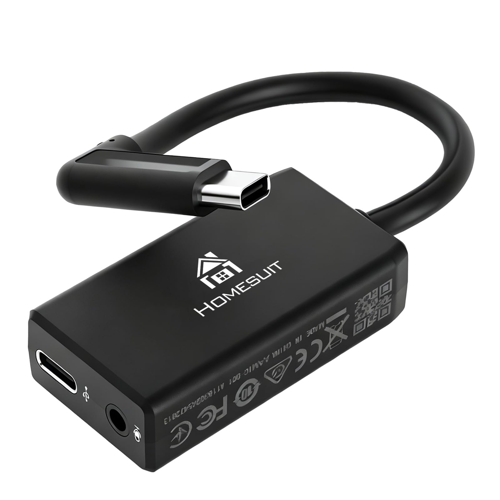 Homesuit 3,5mm Mikrofonadapter mit Windgeräuschreduzierung für GoPro Hero 13/12/11/10/9/8/7/6/5 Black GoPro-Zubehör Mikrofonadapter für Outdoor-Vlog, Reisen, Action-Video