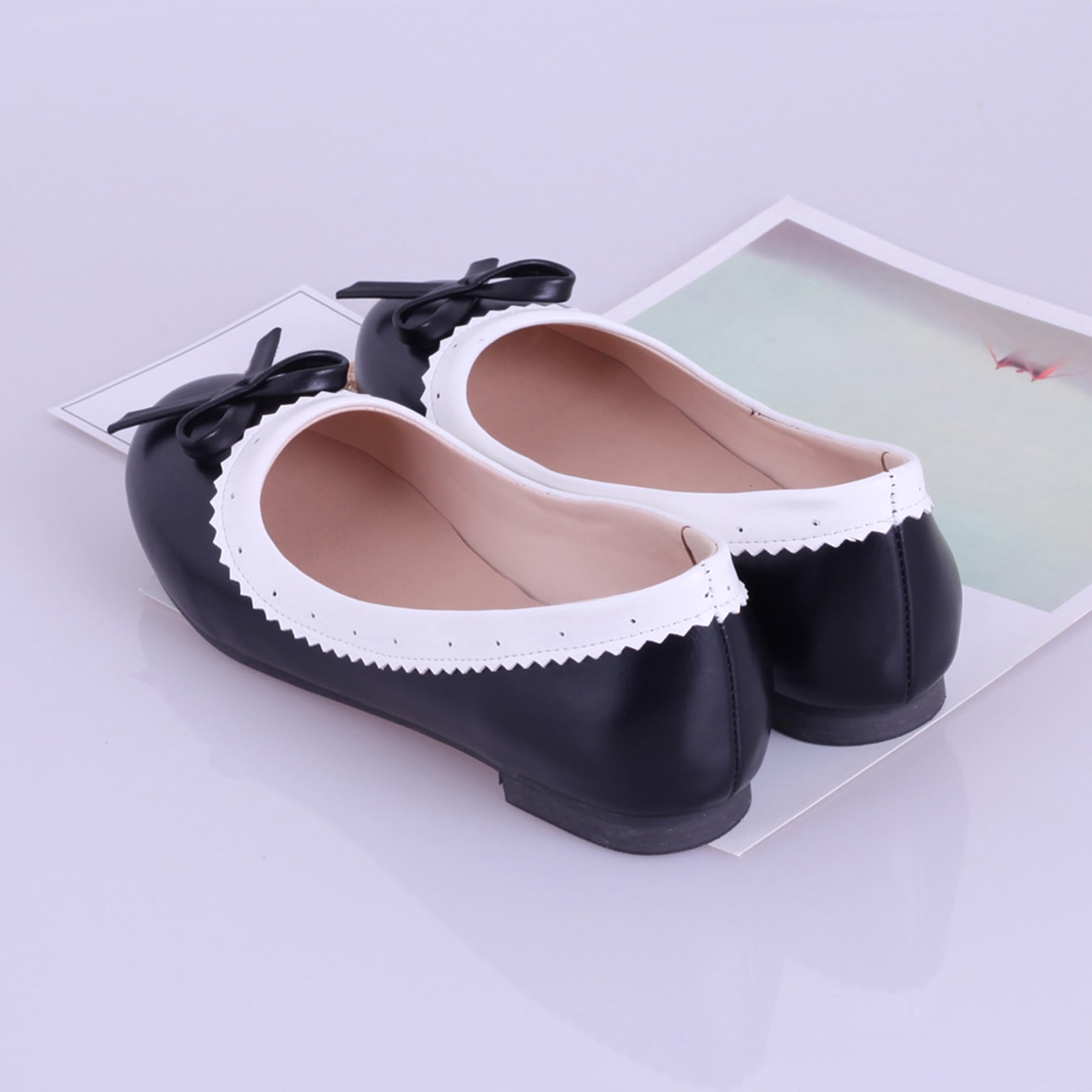 Lizoleor Ballerine Scarpe Piatte Punta Rotonda Senza Chiusura Comodo alla Bambola