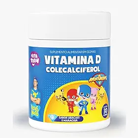 VitaToon Vitamina D Colecalciferol 30 Gomas Sabor Abacaxi Maracujá Maxinutri
