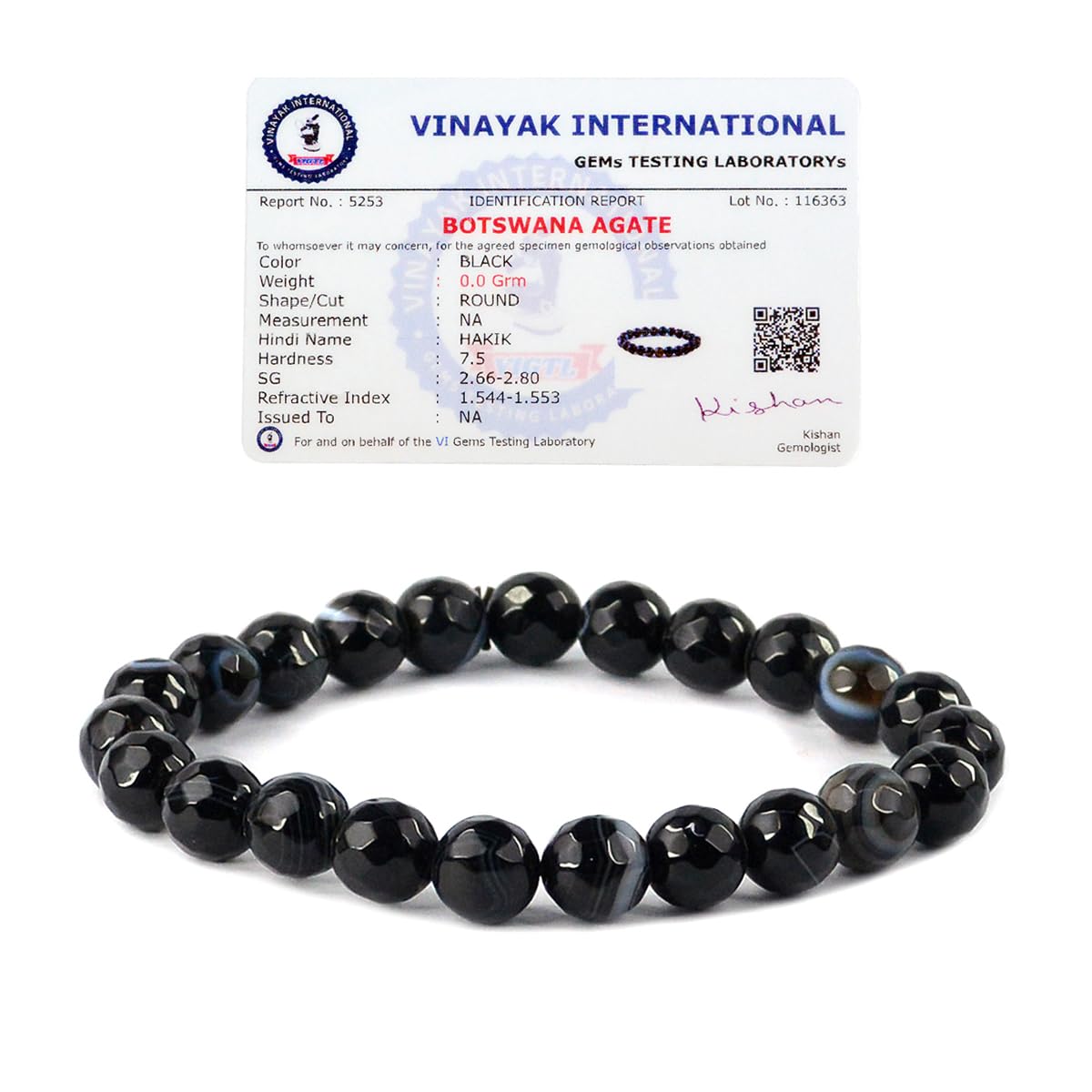 Natural Sulemani Hakik Black Bracelet Crystal Stone 8mm Faceted Bead Bracelet for Reiki Healing and Crystal Healing Stone (Color : Black), 8mm, Crystal Stone, Sulemani Hakik Black