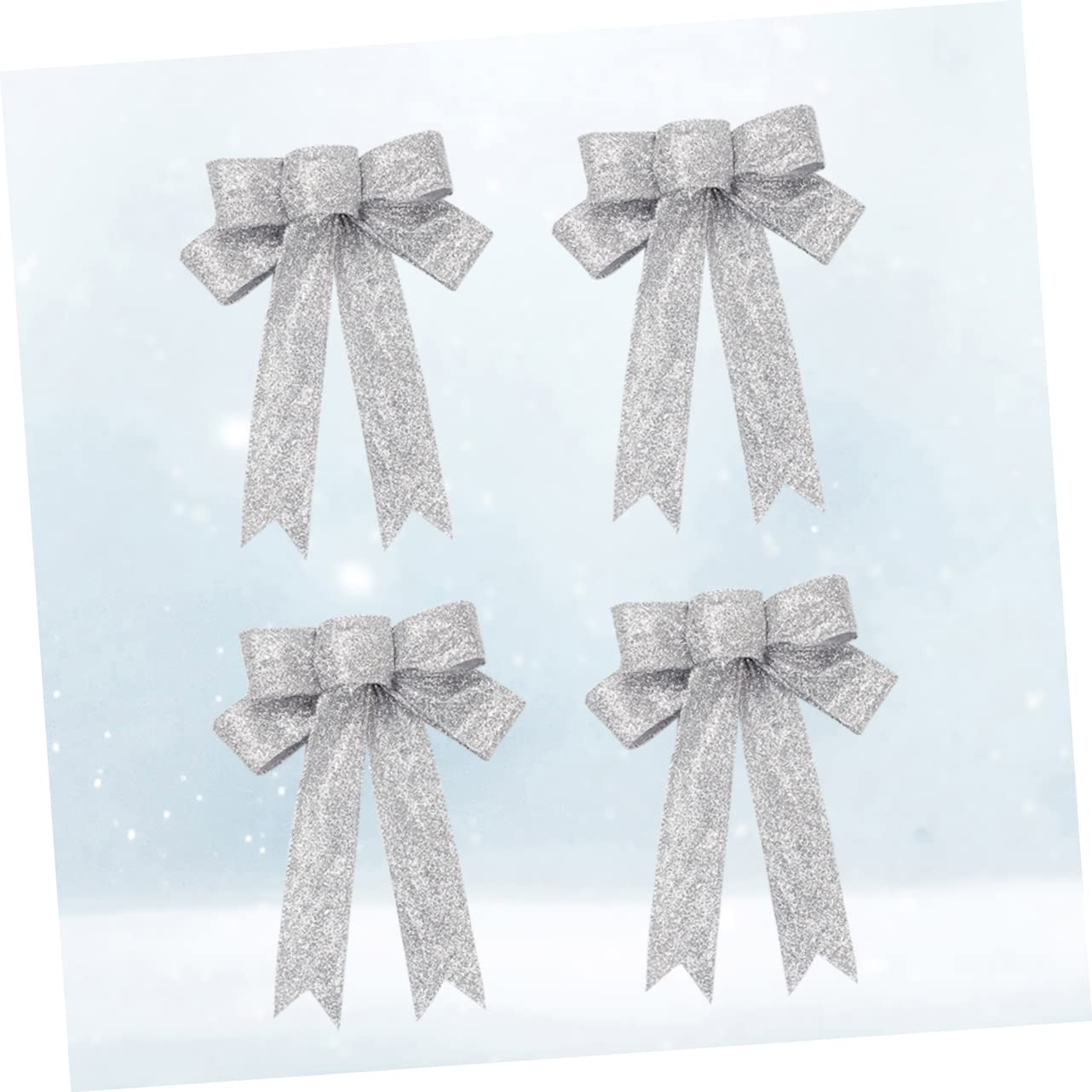 OUNONA 12 Piezas Decoraciones para Árboles De Navidad Lazos Rojos De Vacaciones Lazos Navideños Artesanales Lazo De Guirnalda De Navidad Lazo De Plata De Navidad Lazo De Árbol De Navidad