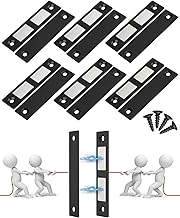 Jiayi Lot de 6 Ultra Mince Aimant Porte Placard Puissant Loquet de Porte Magnétique pour Porte d'armoire, Aimant Fermeture pour Porte Coulissant Aimant Placard de Cuisine, Maison, Tiroir, Noir