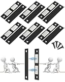 Jiayi 6 Pack Ultra Thin Magnets Latch, 30 Lb Kitchen Door Magnetic Catch Screw on Adhesive, Strong Cabinet Double Magnet Catch for Wardrobe Closet Door Drawer Wardrobe Cupboard Closing