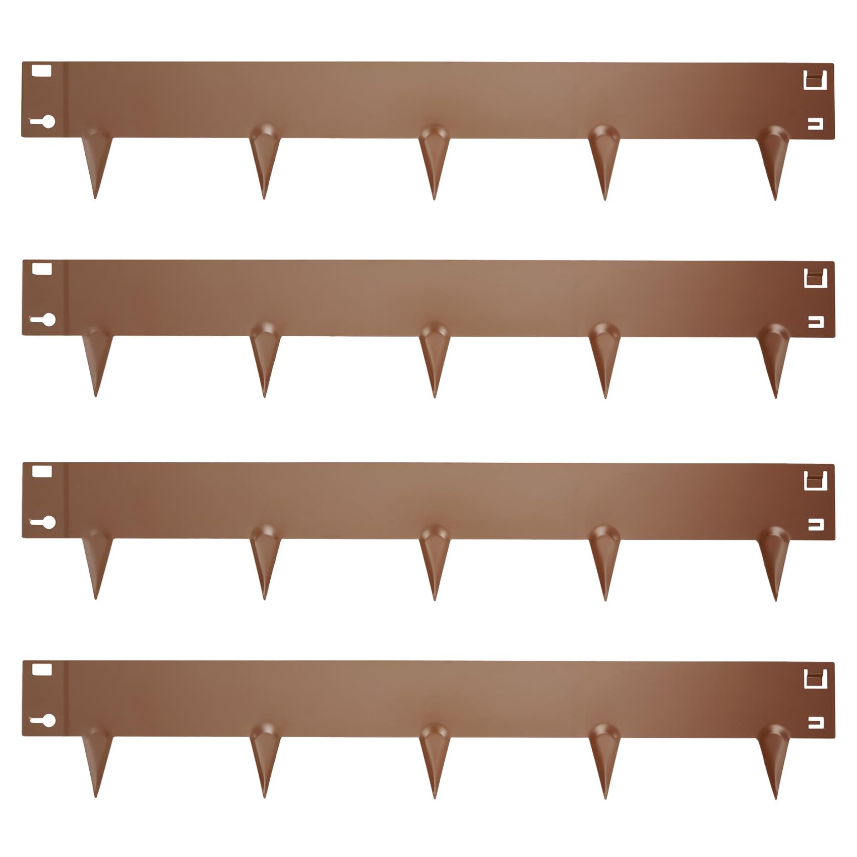 The Fellie Lawn Edging, Galvanised Steel Garden Border Edging Flexible Rustproof Landscaping Flowerbed Pathway Edge, Lawn Edging 1.06m Long & 14.5cm High (6.5cm Face Height), 4 Pack Corten