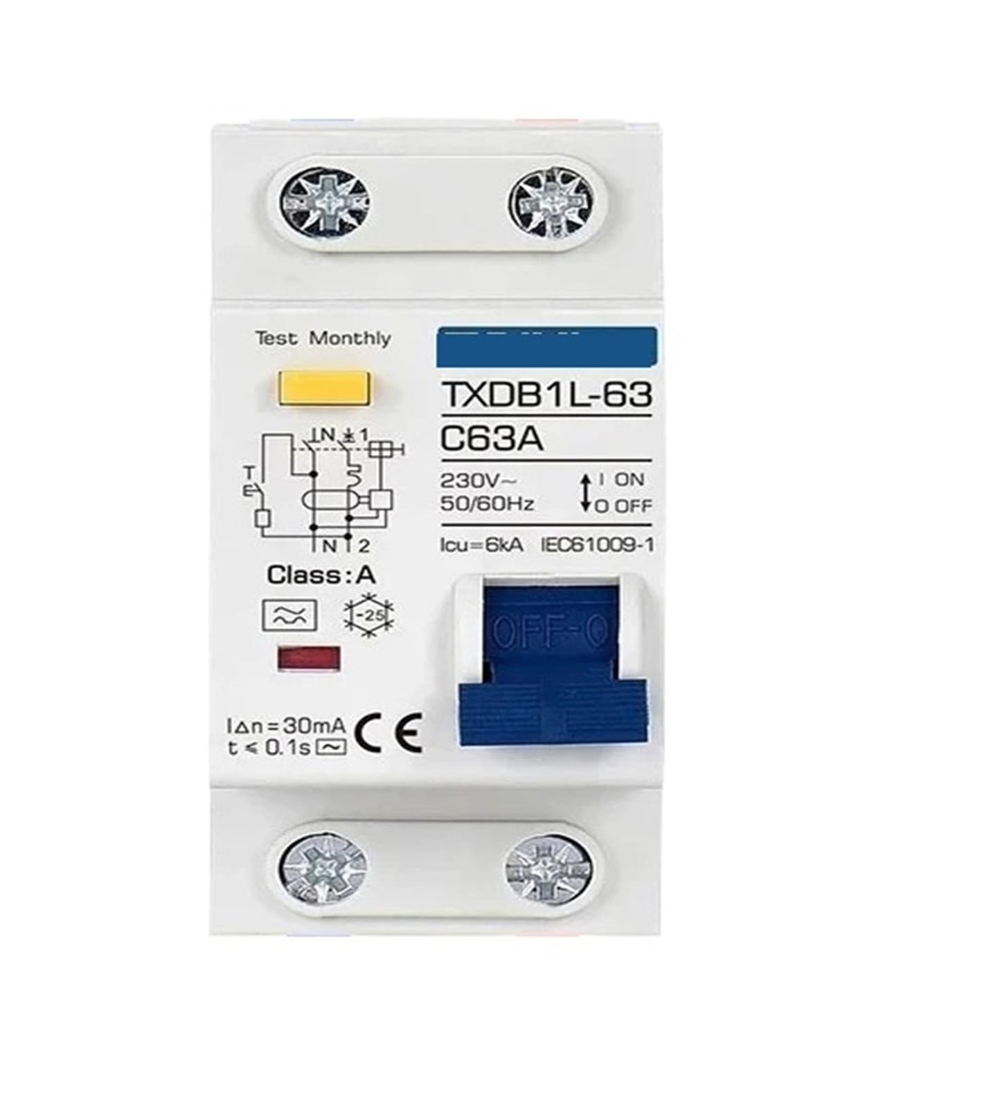 Disjoncteur différentiel Type A 40A haute performance pour tableau AC220V