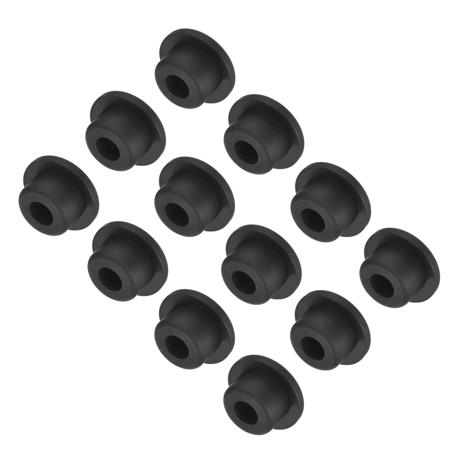 uxcell High Temp Silicone Plug Mount Dia 19mm/0.75 inch t Shaped Rubber Stopper Hole Plugs for Powder Coating Plating Waterproof Plugs Sealing Plugs Black Pack of 12(OD 27mm)