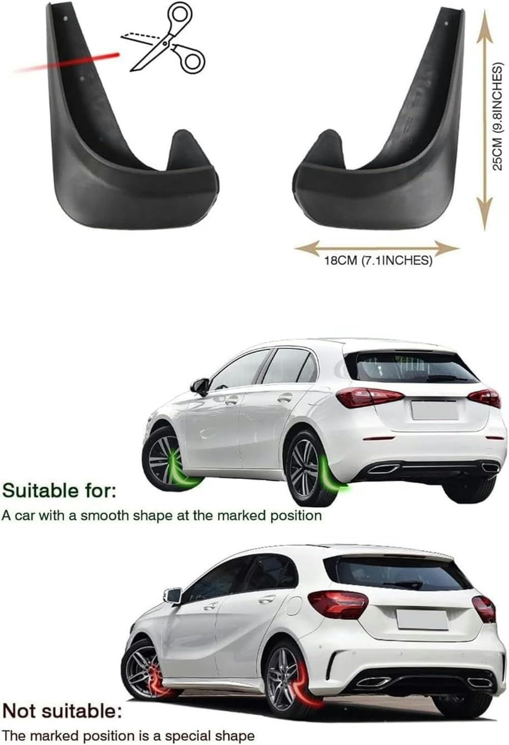 Amazon.co.jp: 4 個車マッドフラップアルファロメオ 159 147 156 166