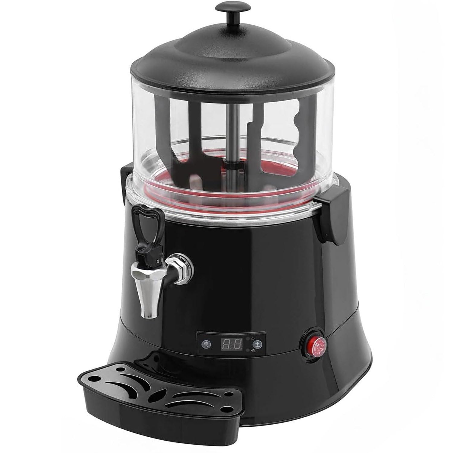 400W Commercial Hot Chocolate Machine 5L/10L, Auto Stirring Black-5L