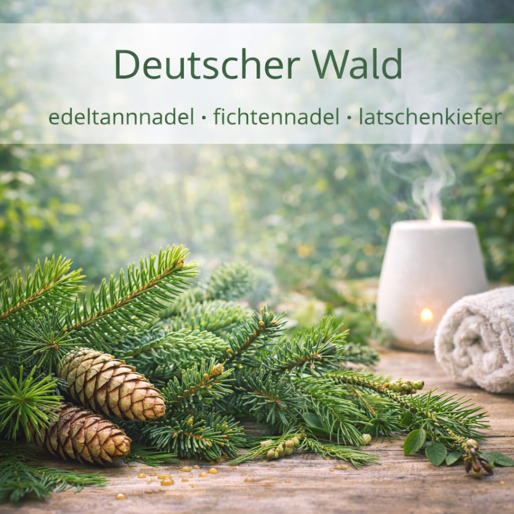 Ätherische Ölmischung Deutscher Wald 1 Liter – Edeltanne, Fichte & Kiefer – naturrein – für Saunaaufguss, Diffusor & Duftlampe
