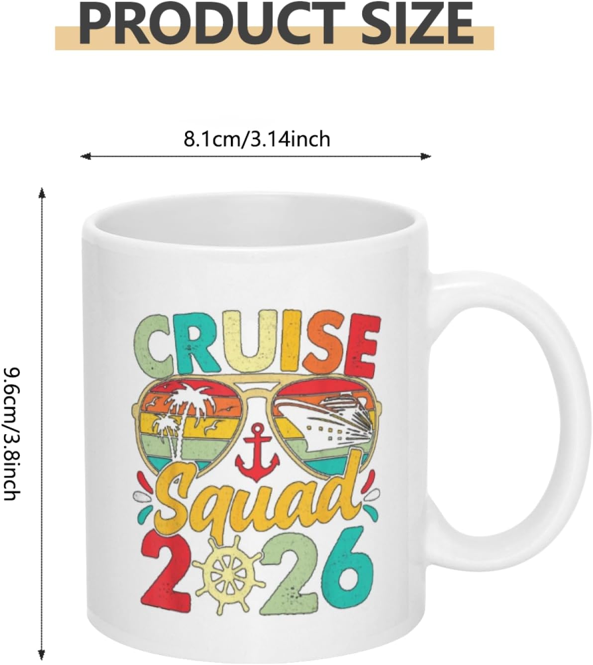 Cruise Squad Summer Vacation Cruise Travel 11OZ Mug Coffee Cup Funny Gift For Office & Home - Image 9