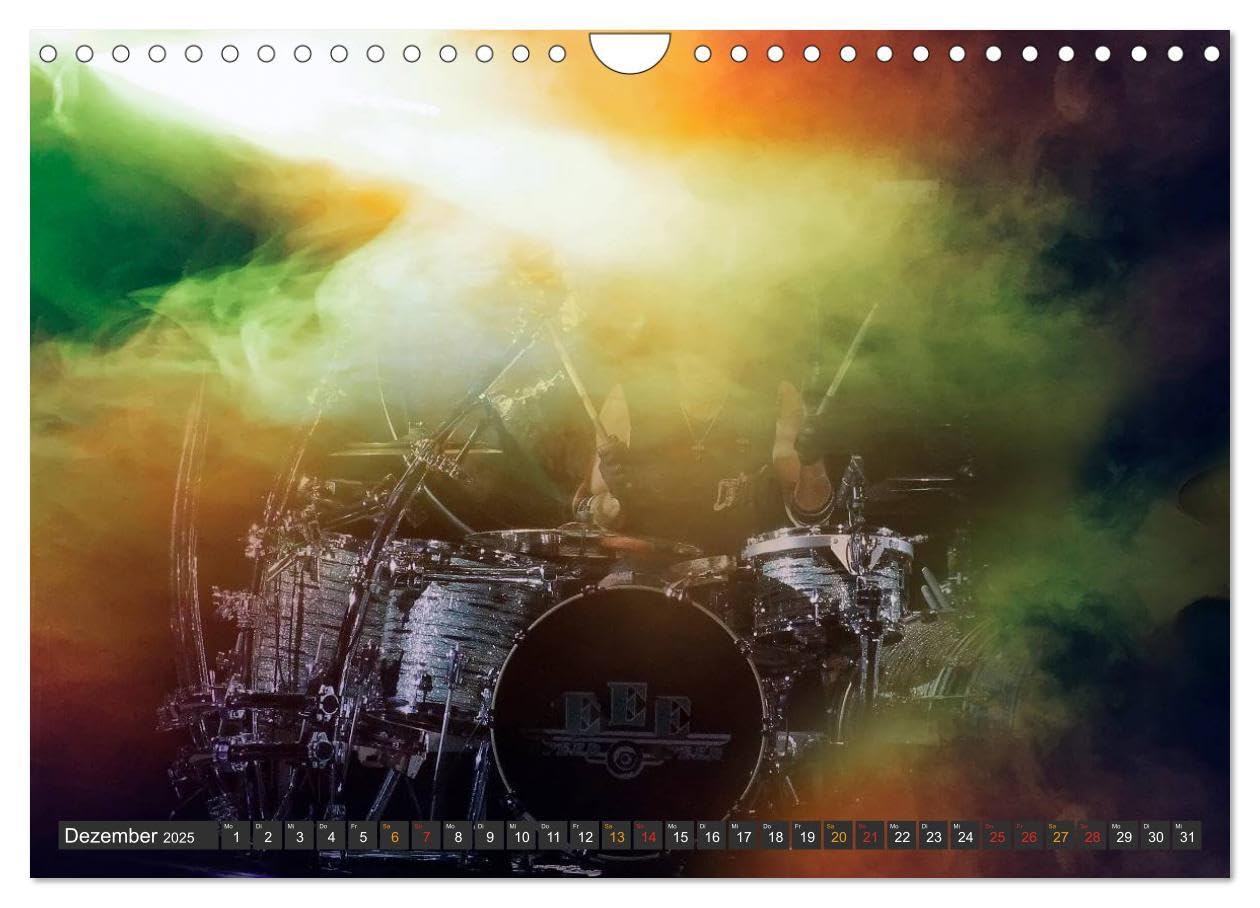 Schlagzeug - so cool (Wandkalender 2025 DIN A4 quer), CALVENDO Monatskalender: Schlagzeug, das Instrument, dass nicht nur den Musiker, sondern ... Leistungssportler verlangt. (CALVENDO Kunst)