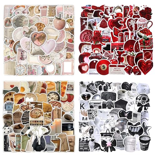 HJZHll 226 Pièces Aesthetic stickers scrapbooking,autocollant scrapbooking,autocollants vintage imperméables et esthétiques en vinyle pour journal bouteilles d'eau...