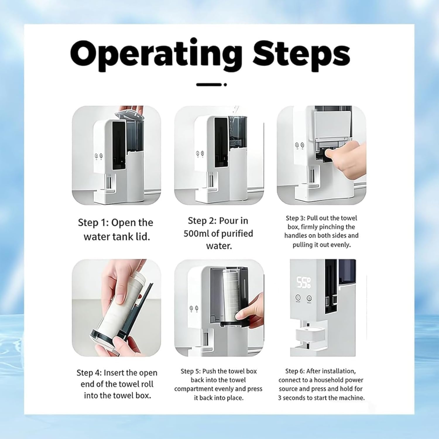 Automatischer Handtuchwärmer, EIN-klick-Start, Aufheizzeit 5 Sekunden, Intelligente Temperaturregelung, Mit 40/80 Handtüchern, Einweg-handtuchwärmer, Für Den Heim-spa-Bereich 80pcs