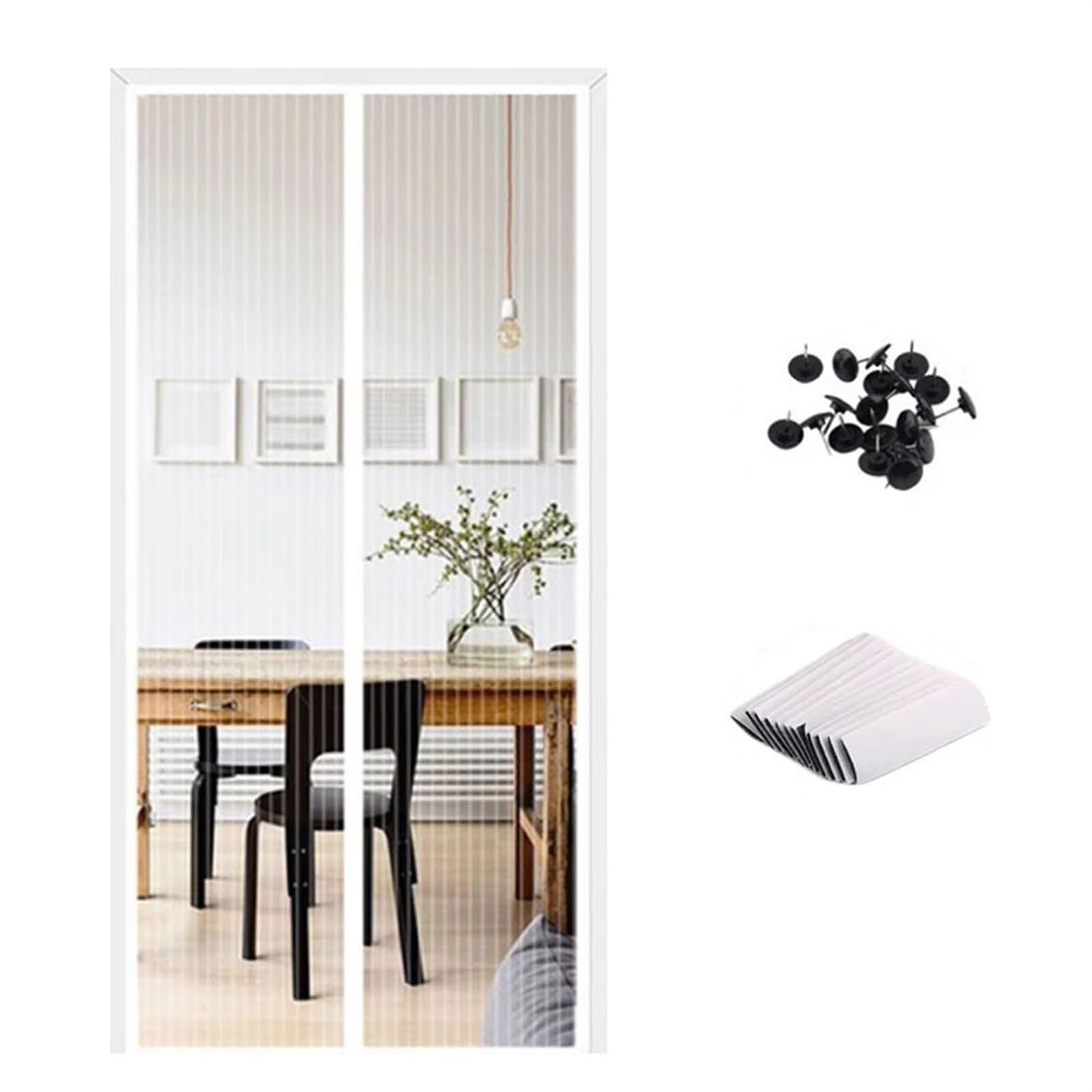 Moustiquaire magnétique 140 x 240 cm pour porte de cuisine