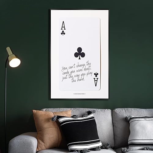 Miniatura 8 de DFAIUY Póster de póquer de chicas de la suerte en blanco y negro, divertido juego de cartas preppy as preppy as arte de pared  impresiones de