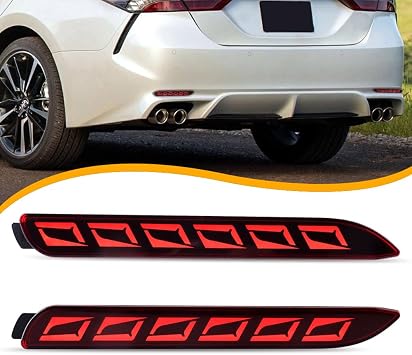 Rear Bumper Reflectors Brake Tail Lights for Toyota Camry Sienna