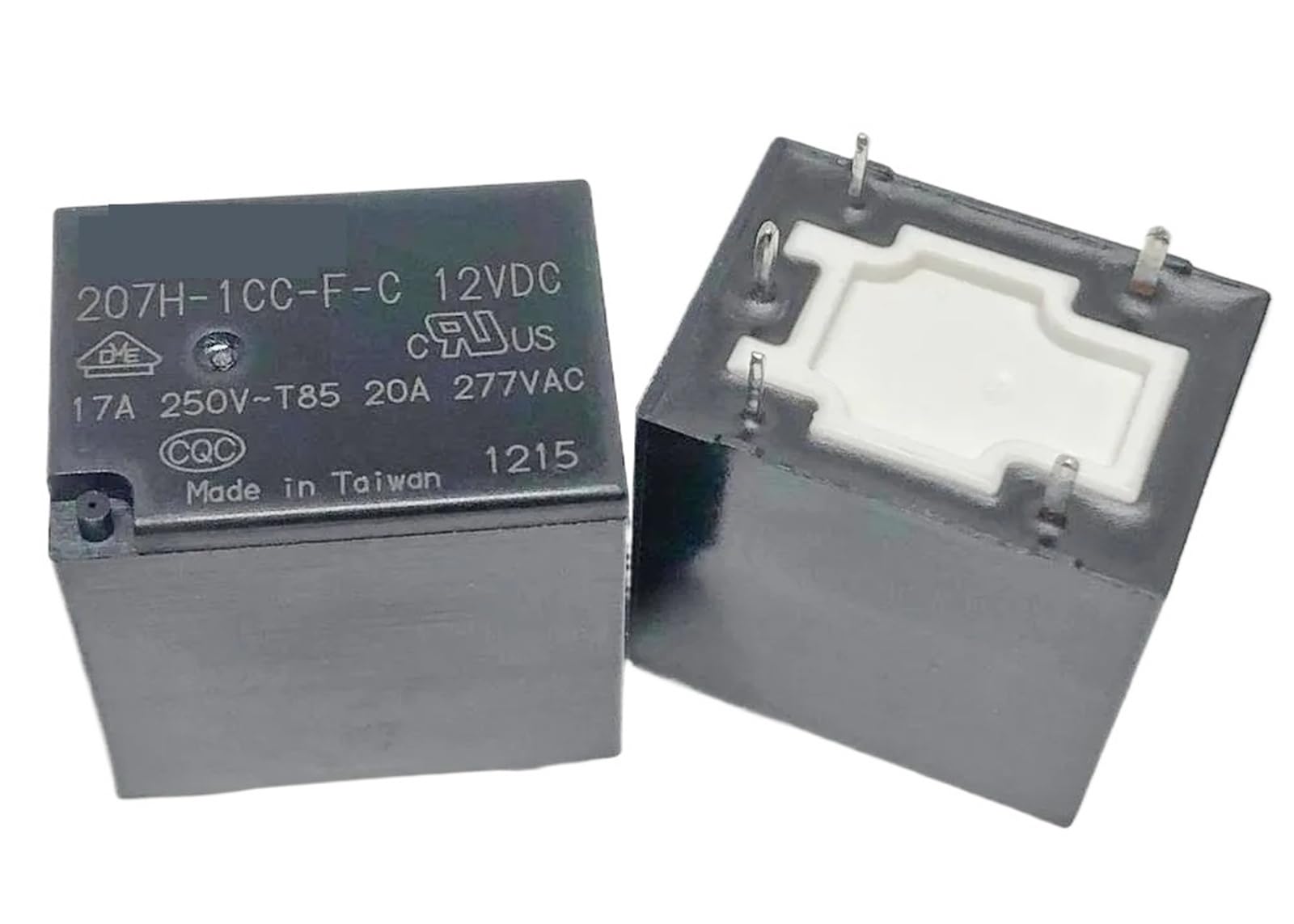 Relais 5 Broches 207H-1CH-FC et 207H-1CC-FC 12 V CC 20 A pour circuit imprimé
