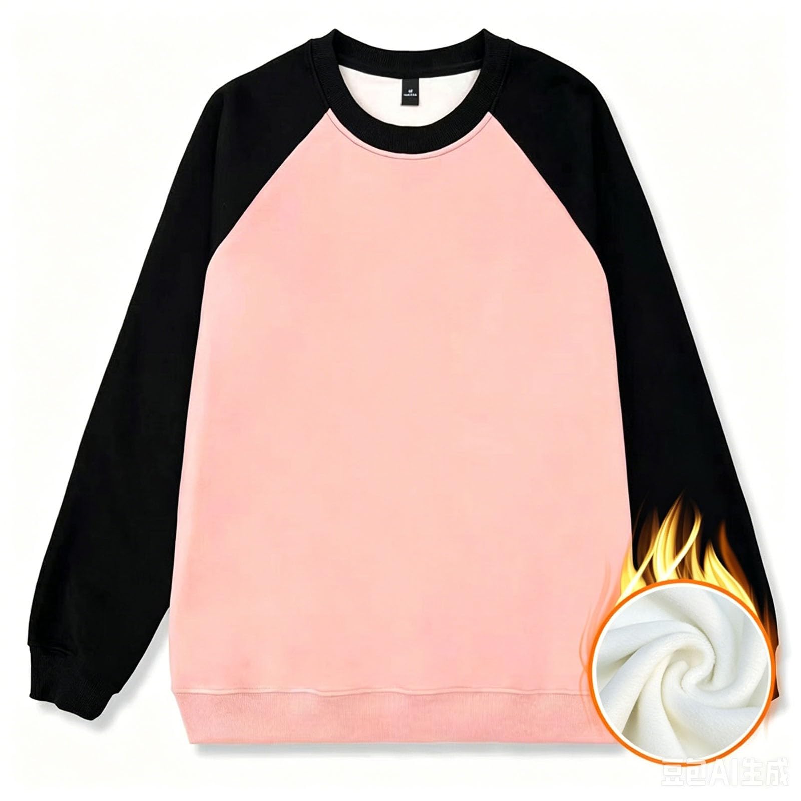 Sudadera De Mujer Verano,Sudadera Informal de Manga Larga con Cuello Redondo y Forro Polar Cepillado.
