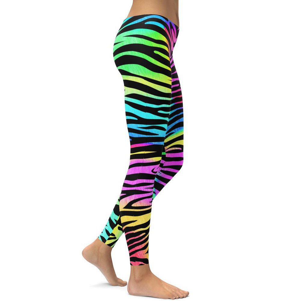 ADESHOP Maternity Leggings Full Ankle Length, Women Yoga Fitness Leggings Running Gym Stretch Sports Striped Pants Trousers