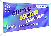 Vista 9 de Banner de vinilo personalizado por EKSPRINT, Banners y carteles de 13OZ personalizables para interiores y exteriores, Banner personalizado Banners