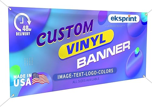 Miniatura 9 de Pancarta de Vinilo Personalizada por EKSPRINT, Pancartas y Letreros de 13OZ Personalizables para Interiores y Exteriores, pancarta personalizada
