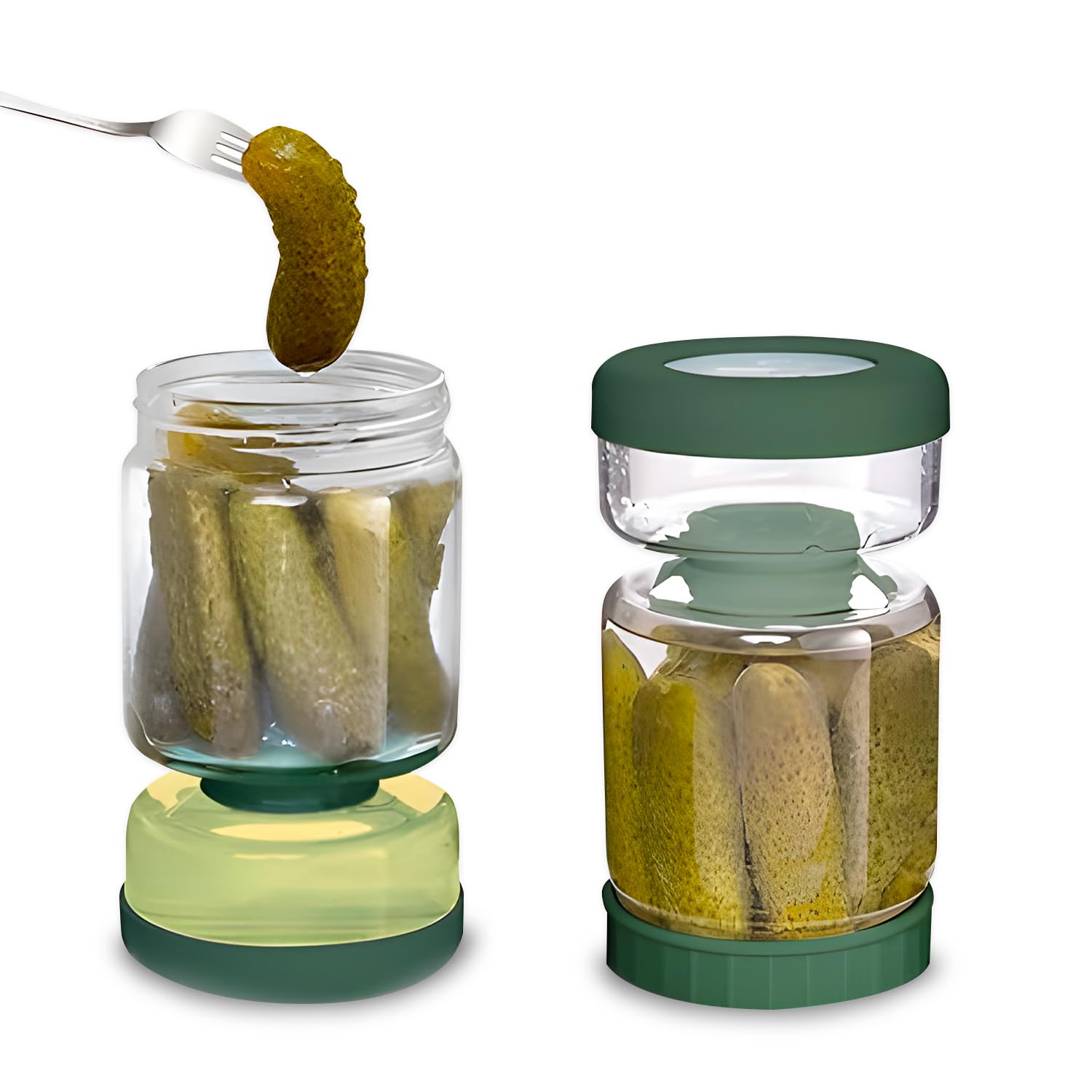 Avilia - Barattoli Vetro con Coperchio Ermetico da 1L per Sottaceti, Sottolio e Conserve, con Filtro a Ribalta, Design a Clessidra, Lavabili in Lavastoviglie, Ideale per Fermentati e Verdure (1)