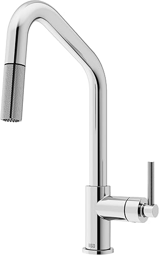 Miniatura 10 de VIGO VG02038MG 9.75" L -5.0" W -14.5" H Utopía 14 pulgadas. H Pulverizador desplegable de una sola manija grifo de barra de cocina en oro cepillado