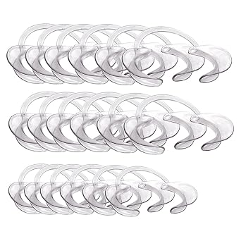 Dental Mouth Opener Cheek Retractors, 18pcs Mouthpieces for Funny Speaking Mouth Challenge Game, for Dental Cheek Retractors, Lip Openers, 18 pcs 6 Kids + 12 Adults for Dental Clinic Use
