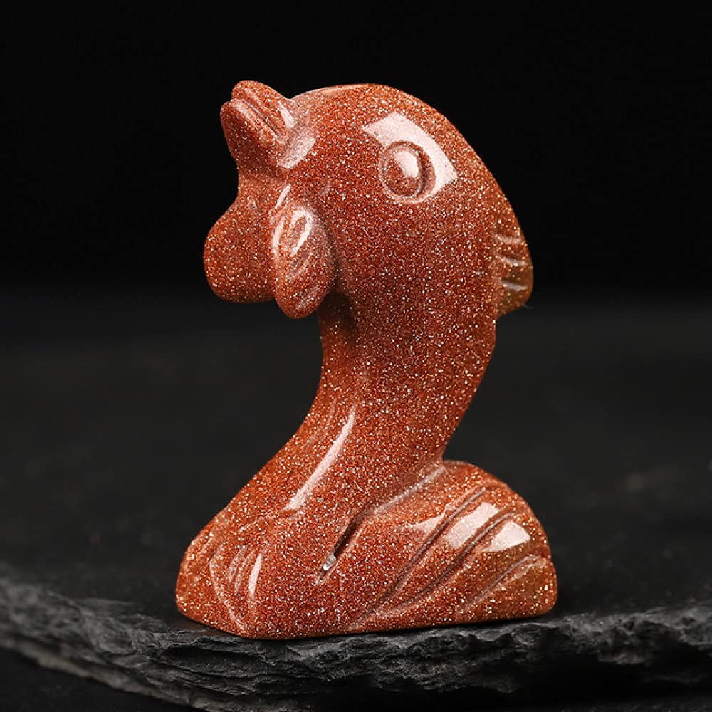 Dauphin en quartz rose naturel pour décoration de maison et aquarium
